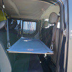 160 cm hammock bed with 2 nets 40 cm high in a Renault Trafic carrier in row 2