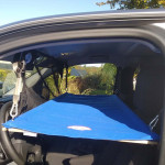 Lit hamac 150 cm avec 1 filets de 30 cm de hauteur dans un porteur Citroën Jumpy