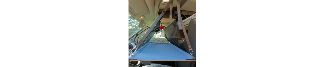 suspended bed for all ages for installation in recreational vehicles